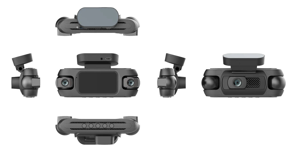4 Channel 2K Car Dash Cam Front Rear Left Right 4-Way 360degree Recording 3" Large Screen Sentry Mode Car DVR Audio Recording Car Mobile World