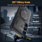 Case For Samsung Galaxy S26 Ultra S25 A57 A36 A27 Wallet Card Holder Ring Kickstand Slide Camera Military-Grade Protection Cover
