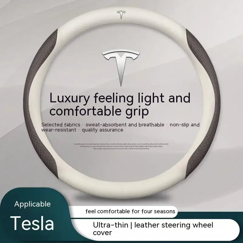 Car Steering Wheel Cover for Tesla Model 3 S Y Model X Roadster 2019-2025 Auto Interior Steering Wheel Accessories