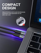 AUFU 240W Magnetic USB C Adapter Fast Charging Type C to USB C USB4 Connector 40Gbps 8K60Hz for Thunderbolt 4 3 iPhone16 Macbook