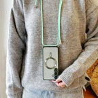 Magnetic Case For Samsung Galaxy S26 Ultra S25，S24,S23,S22 FE  Plus Wireless Clear Plating Strap Crossbody Lanyard Soft Cover
