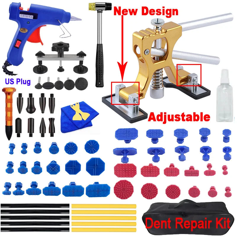 Car Dent Puller Kit Paintless Dent Golden Lifter Suction Cup Bridge Puller Dent Remove Tool Hail Damage Refrigerator Door Repair CM World