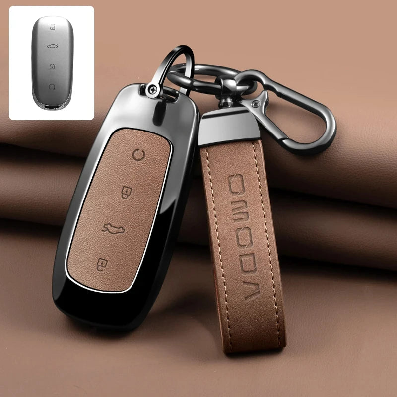 Zinc Alloy Car Key Case Cover Shell Holder Keychain Car Accessories, Fit For OMODA 7 C7 shs phev 2026 2025 Protection Key Bag