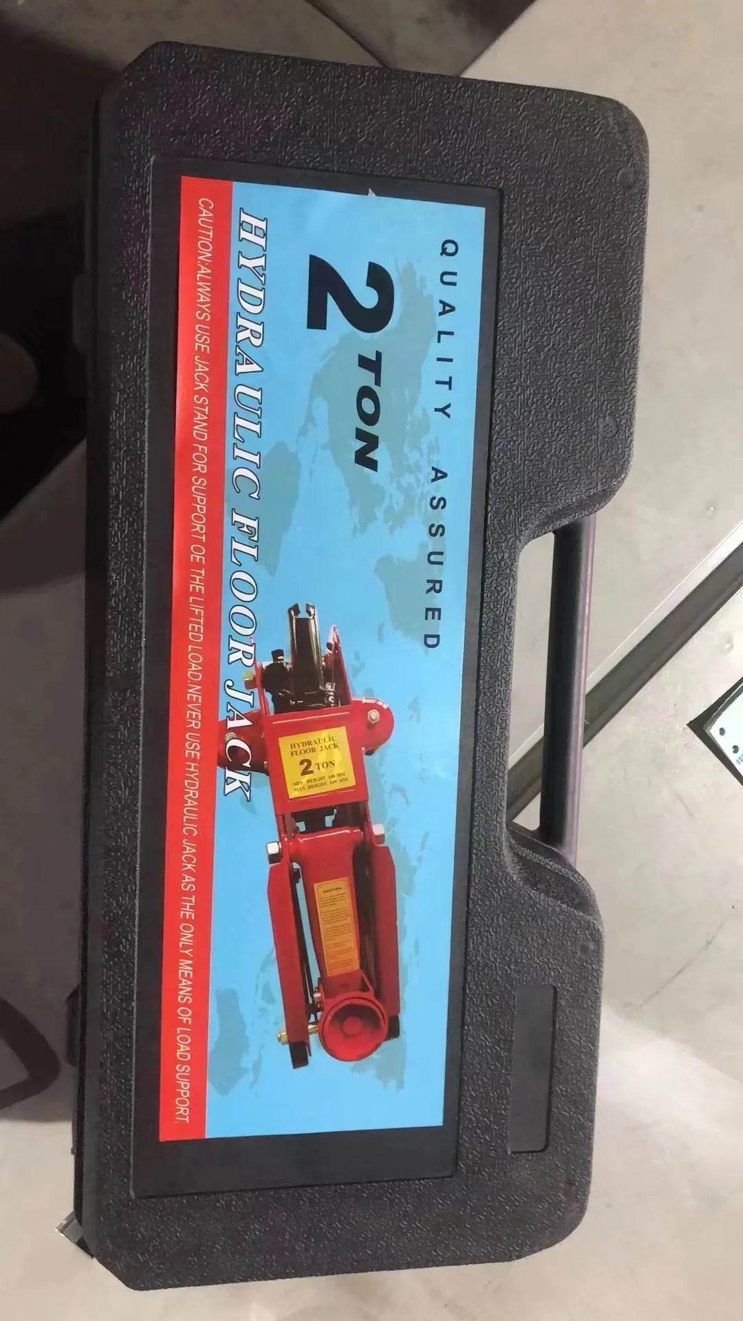 2T Manual Hydraulic Floor Jack Vehicle Lifting Tool for Outdoor Repair & Roadside Emergency Use