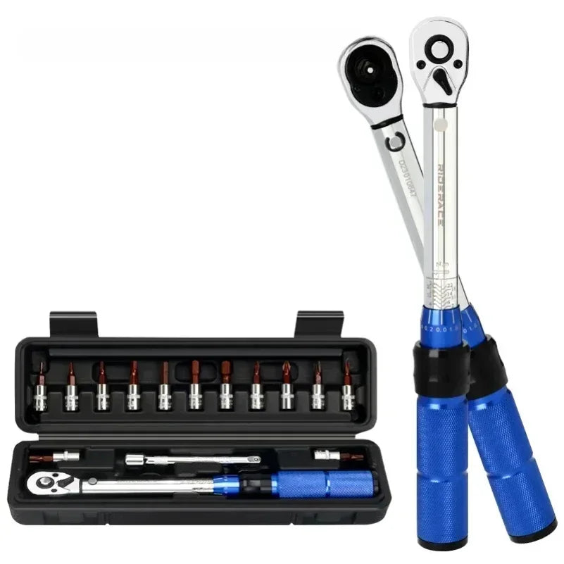 TINSOL Adjustable Torque Ratchet Wrench 1/4-inch Dual-Direction Bicycle Hex Socket Preset Wrench Professional Maintenance Tool CM World