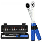 TINSOL Adjustable Torque Ratchet Wrench 1/4-inch Dual-Direction Bicycle Hex Socket Preset Wrench Professional Maintenance Tool CM World