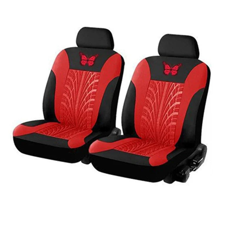 Car Seat Cover Full Set, Universal Butterfly Pattern Embroidery Auto Seat Cover Set CM World