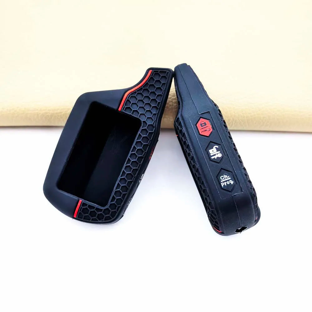 Silicone Car Key Case Cover for Starline B9 B91 B6 B61 A91 A61 V7 Russian Two Way Version LCD Alarm Keychain Accessories Shell