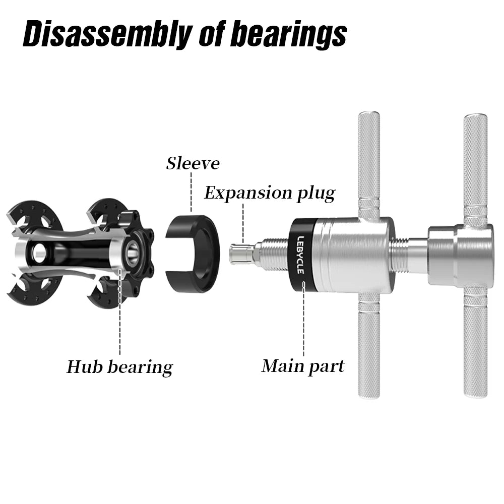 LEBYCLE MTB Road Bicycle Hub Bearing Removal Tool Bike Freehub Bearing Tool Bike Hub Bearing Tool Bike Hub Bearing Tool Bracket CM World