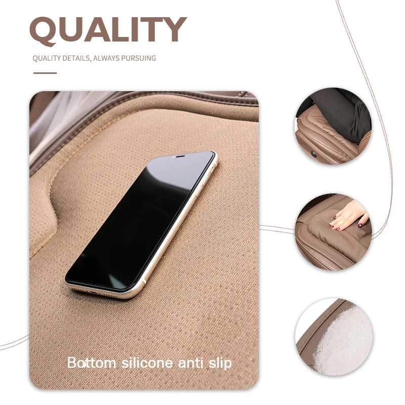 Universal Car Seat Cover Leather Cars Seat Waist Cushion Covers Four Season Auto Interior Seats  Protection Pad Car Accessorie CM World