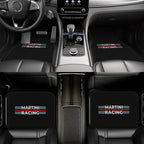 Martini Racing Car Floor Mat Set Includes Four Pieces For Full Coverage Across Front And Rear Fits Well With Modern Or Classic V