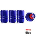 Aluminum Alloy Car Wheel Tire Valve Caps Tyre Rim Stem Covers Car Dustproof Tire Cap For Cars Motorcycles Trucks Bikes CM World