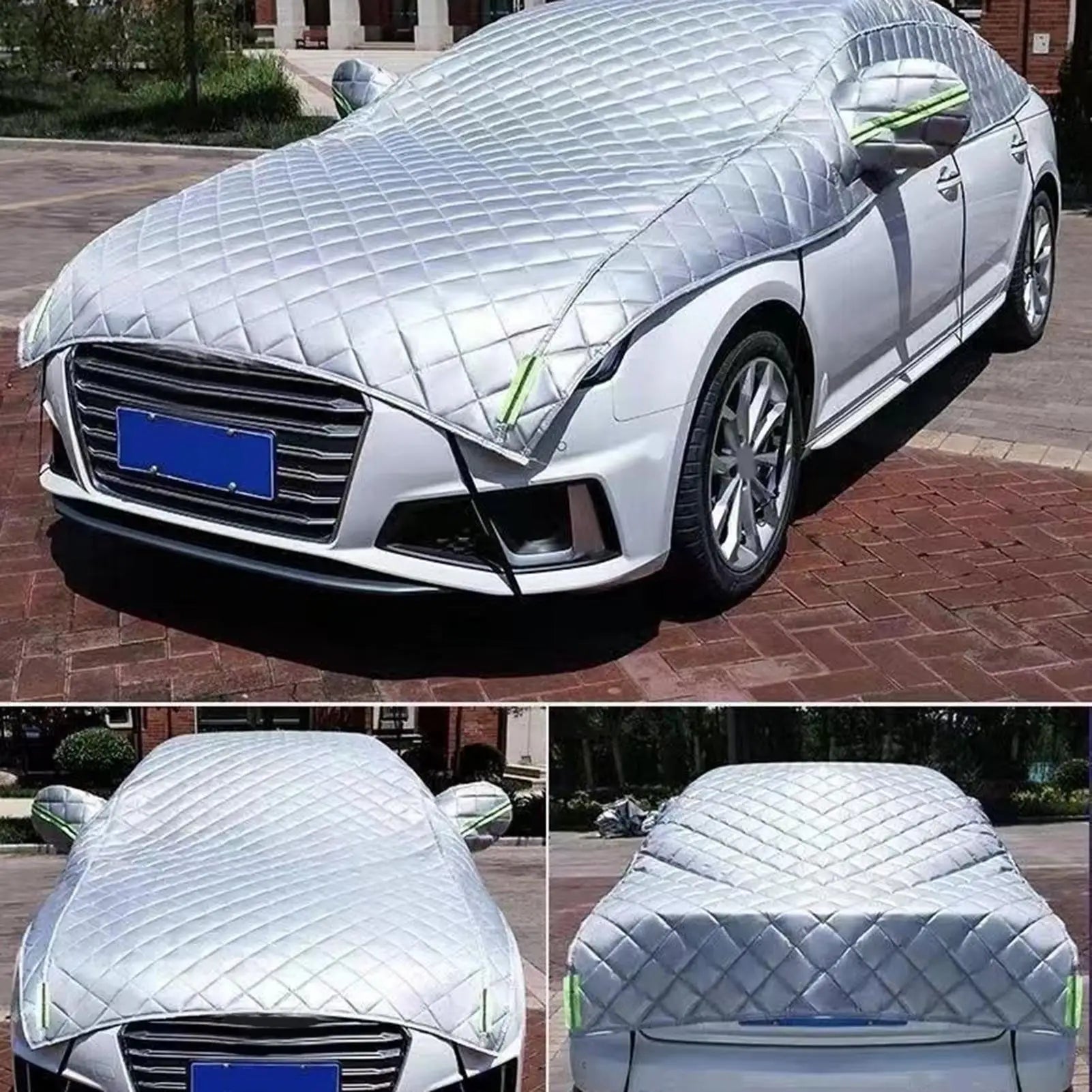 Car Covers Hail Protector Half Cover Protective Exterior Awning Sunshield Anti-hail Outdoor Waterproof Universal Windshield Dust Car Mobile World