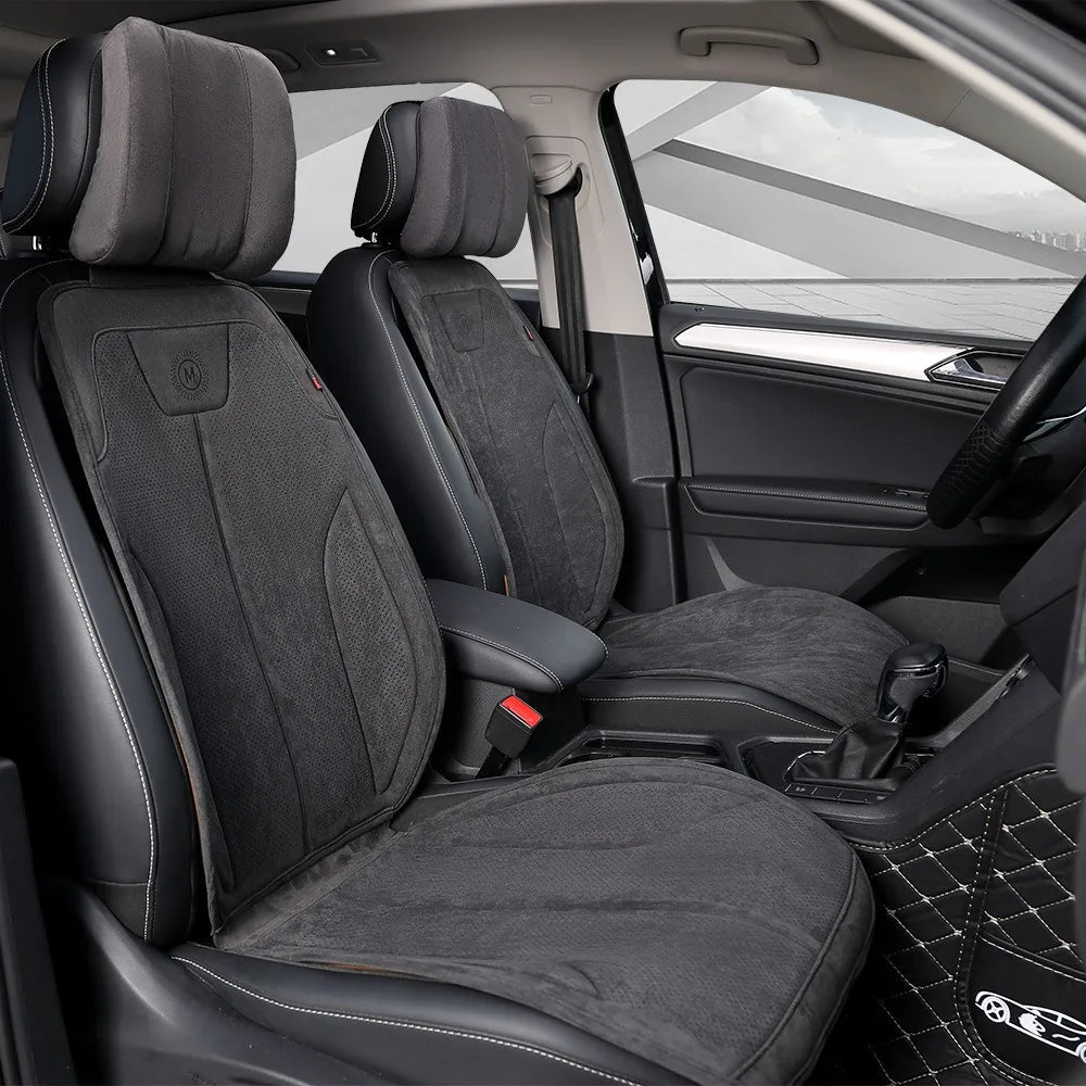 Luxury Suede Universal Car Seat Cover Seat Covers for Cars Full Set Latex Cotton Car Cushion Auto Accessories Car Seat Protector CM World