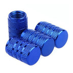 4Pcs Car Tire Valve Stems Cap Knurling Style Tire Valve Cap Aluminum Tire Wheel Stem Air Valve Cap car Universal accessories CM World