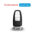 For Audi Black Transparent Car Key Fob Case Cover A3/S3 A6(C8) A7 A8 Q7 Q8 e-tron Sportback/GT S6 S7 S8 Keychain Accessories CM World