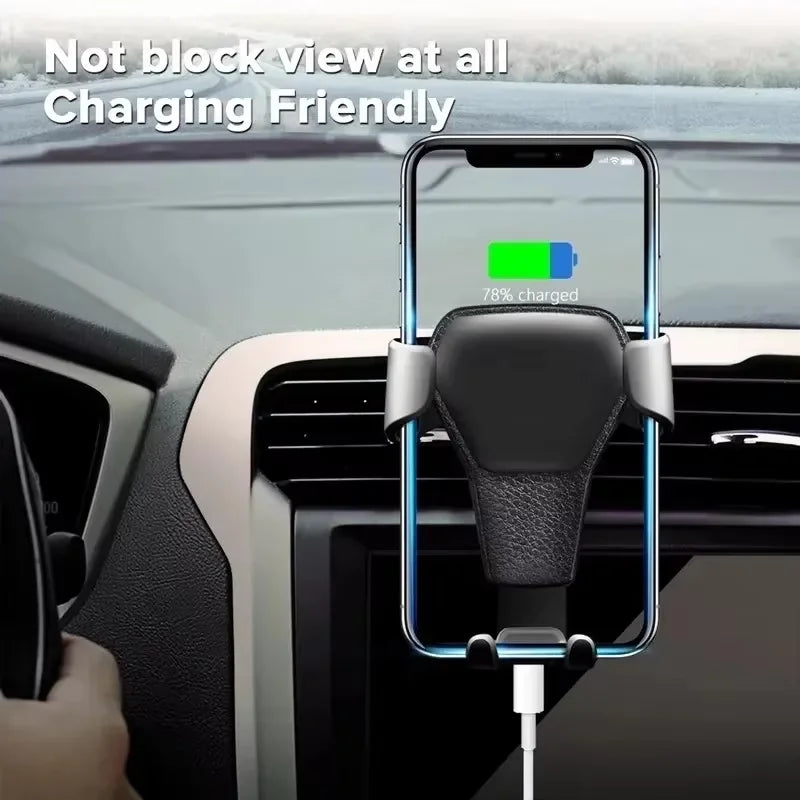 Universal Gravity Auto Lock Phone Holder Car Air Vent Clip Mount Mobile Phone Stand Cellphone Bracket Support For iPhone Samsung