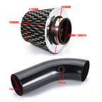 76mm Car Refitted Winter Mushroom Head Air Filter Intake Pipe Filter High Flow High Cold Air Filter Aluminum Pipe Kit CM World