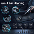 VYVYLABS 15000Pa Strong Suction Car Vacuum Cleaner with Led Lighting Rechargeable Wireless Cleaner Handheld Mini Car Cleaning Car Mobile World