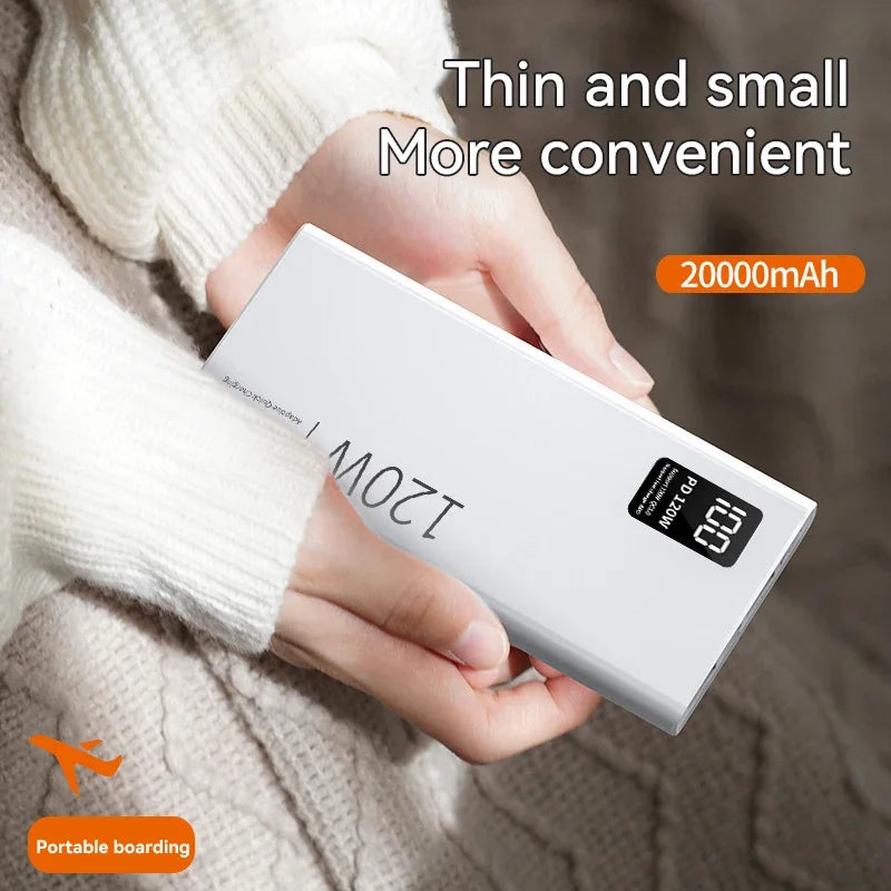 80000mAh Power Bank 120W Super Fast Charging 100% Sufficient Capacity Portable Battery Charger Digital Display For iPhone Xiaomi Car Mobile World