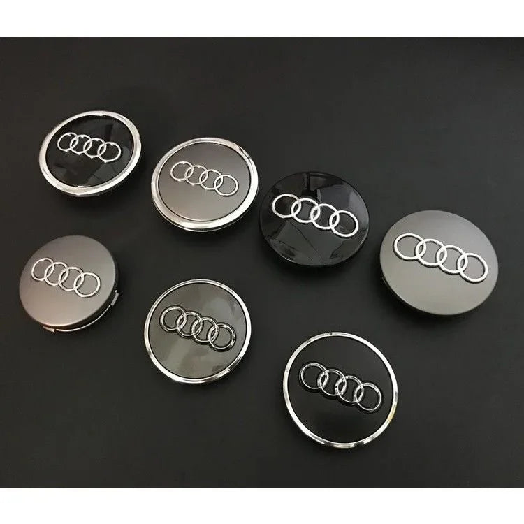 Audi 4pcs 60mm 61mm 68mm 69mm 123mm Car Styling Wheel Center Cap Hub Covers Badge for Audi A3 A4 A5 A6 A7 A8 S4 S6 Sticker CM World