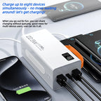 50000mAh Power Bank 22.5W Fast Charging Portable Charger Built-in Cable External Battery Pack PD USB C LED Display Powerbank