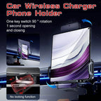Car Wireless Charger Dual Coil Fold Screen Car Fast Charging Stand for Samsung Galaxy Z Fold 6 Flip 3 Air Vent Car Phone Holder CM World