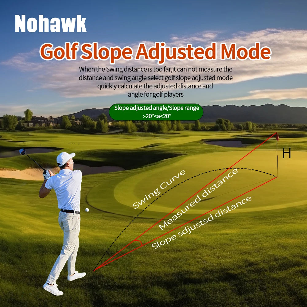 Nohawk Golf Laser Rangefinder 600M 1000M Multifunctional Telescope with Flag-Lock Slope  Distance Meter for Hunting Monocular CM World