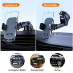 TOPK Car Phone Holder Air Vent Suction Cup Mount Stand for iPhone Samsung Xiaomi, Universal Mobile Support GPS Bracket
