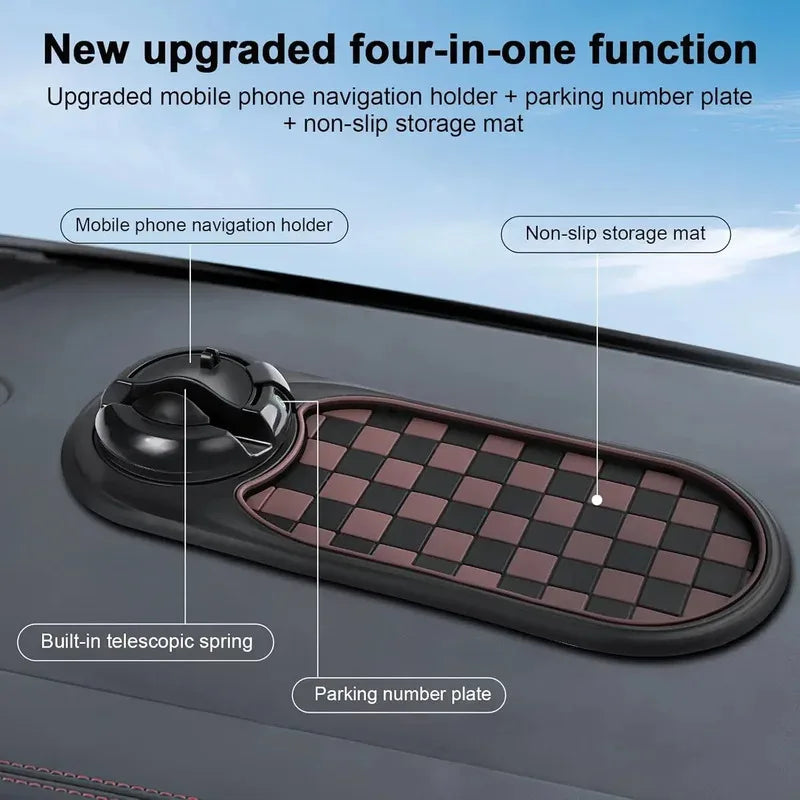 2-in-1 Anti-Slip Dashboard Mat with Phone Holder, 360 Degree Rotation, Phone Holder for Car CM World