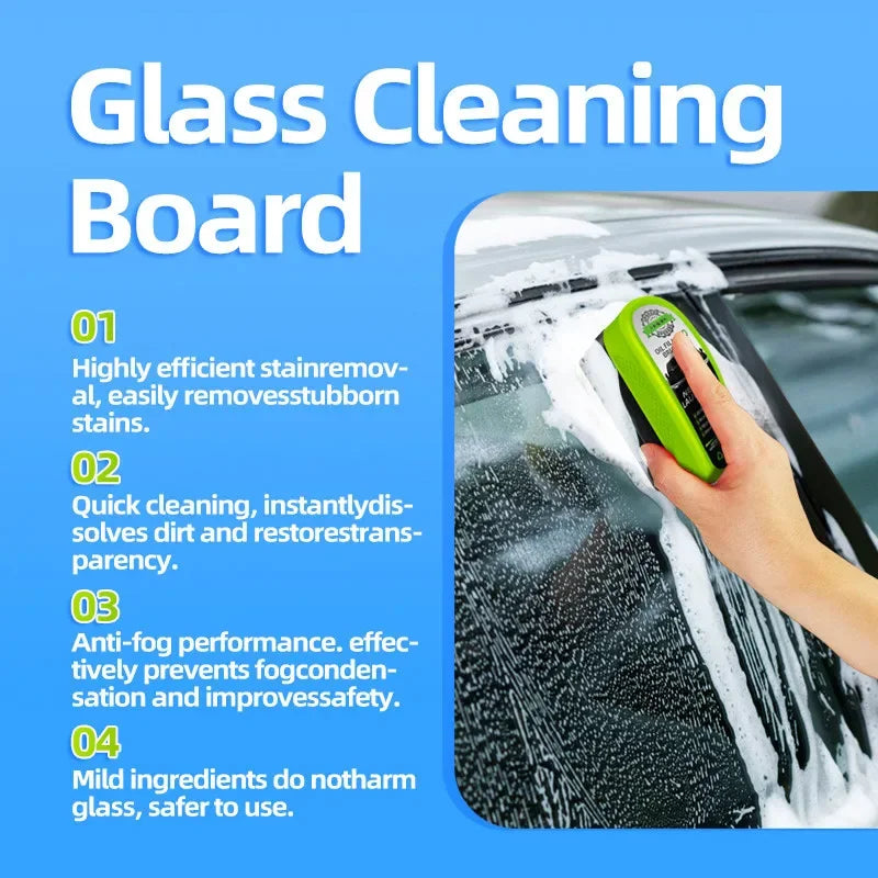 Car Windshield Oil Film Cleaning Brush, Removes Oil Film, Rainproof and Anti-Fog, Powerfully Cleans Windshield.