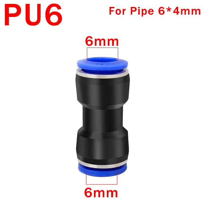 10PCS Pneumatic Fittings Quick Air Connector Hose Fitting Plastic PU PG 4mm 6mm 8mm 10mm 12mm Push Into Tube Pluglug