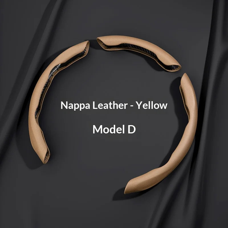 Nappa Segmented Steering Wheel Cover Decoration Car Interior, Breathable and Comfortable Steering Wheel Cover