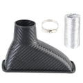 Turbo Air Inlet Tuyere Car Front Bumper Air Intake System Universal Round/Square Nozzles Air Vent Tube Kit Air Funnel Pipe Set