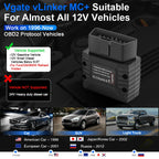 Vgate VLinker MC/MC+ ELM327 Bluetooth 3.0/4.0 OBD2 Scanner Car Diagnostic Tool for BimmerCode FORScan IOS/Android Code Reader