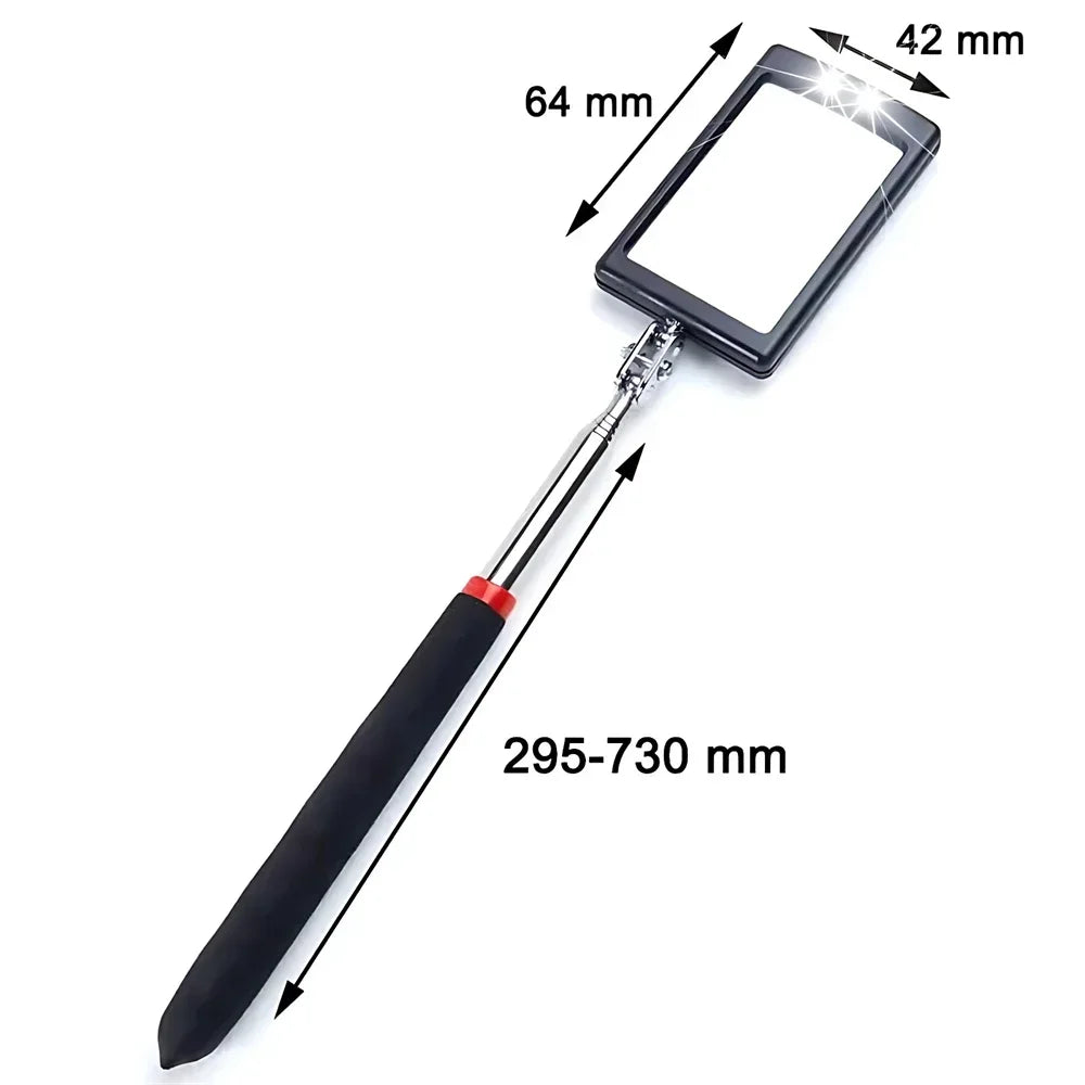 Engine Chassis Inspection Auto Repair Detector Mirror of Multi-directional Folding Telescopic LED Light Reflector CM World