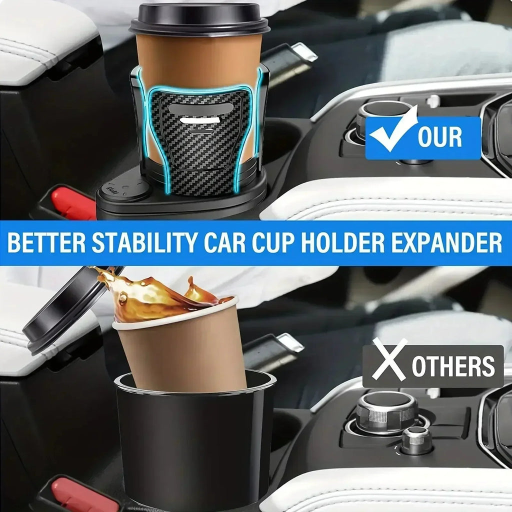 Adjustable Dual Cup Holder Car Mount Multifunction with Phone Holder Car Cup Expansion Adapter for Vehicle Cup Holers CM World