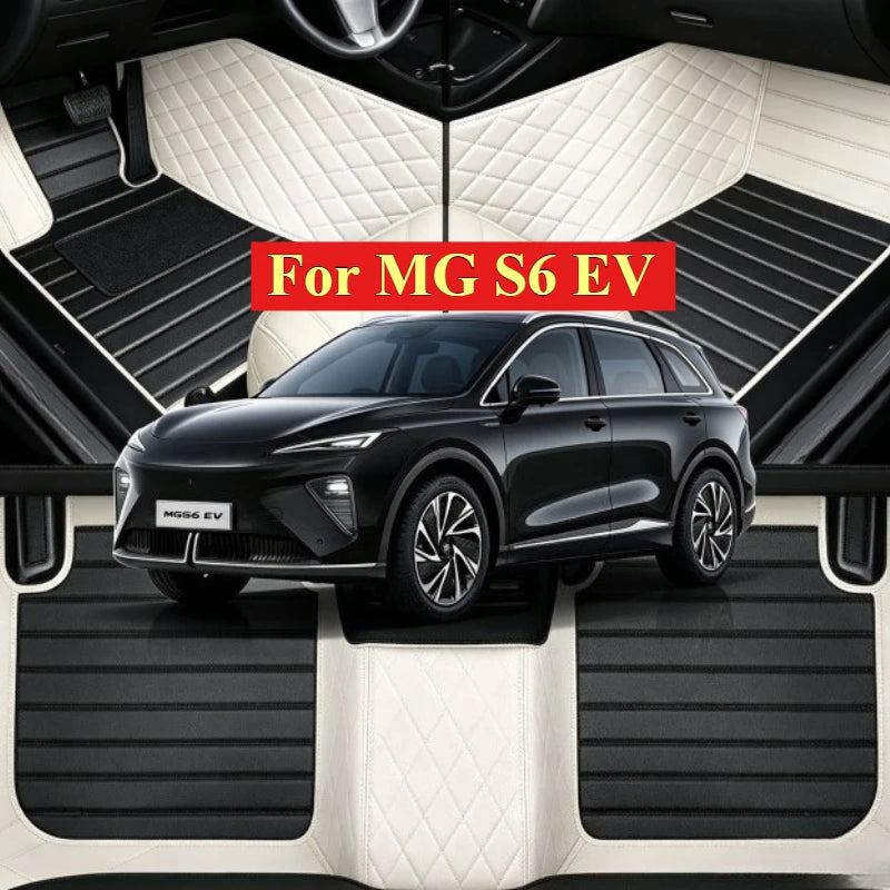 Custom Car Floor Mats For MG S6 EV 2026 Full Coverage Waterproof Anti‑Slip LHD RHD Interior Leather Auto Interior Foot Carpets