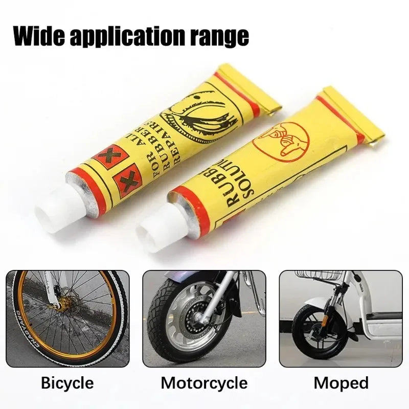 10-1pcs Car Motorcycle Bicycle Tire Repairing Glue Inner Tube Puncture Repair Glue Agent Emergency Portable Tyre Vulcanized Glue CM World
