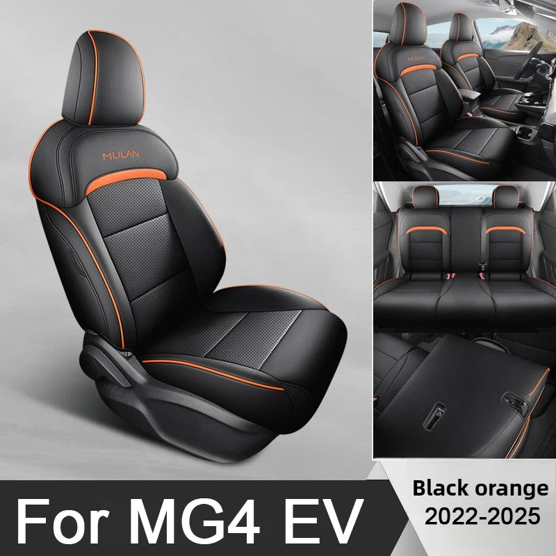 Car Special Seat Cover 5 seat Full Set For MG MG4 / MG4 EV Mulan 2022 2023 2024 2025 Leather Cushion Seat Protective Cover