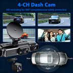 Car DVR Dash Cam 3/4 Lens Black Box FHD 1080P Night Vision 24h Parking G-Sensor Loop Recording Video Recorder Car Cameras Car Mobile World