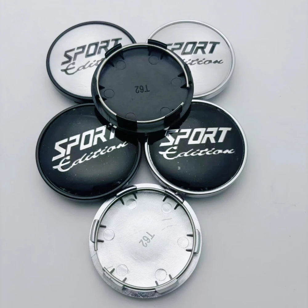 4pcs Car Wheel Center Caps 62mm ( Clips 57MM ) Wheel Hub Hubcaps Rim Dust Cover Sport Edition Logo Emblem Badge Car Accessories