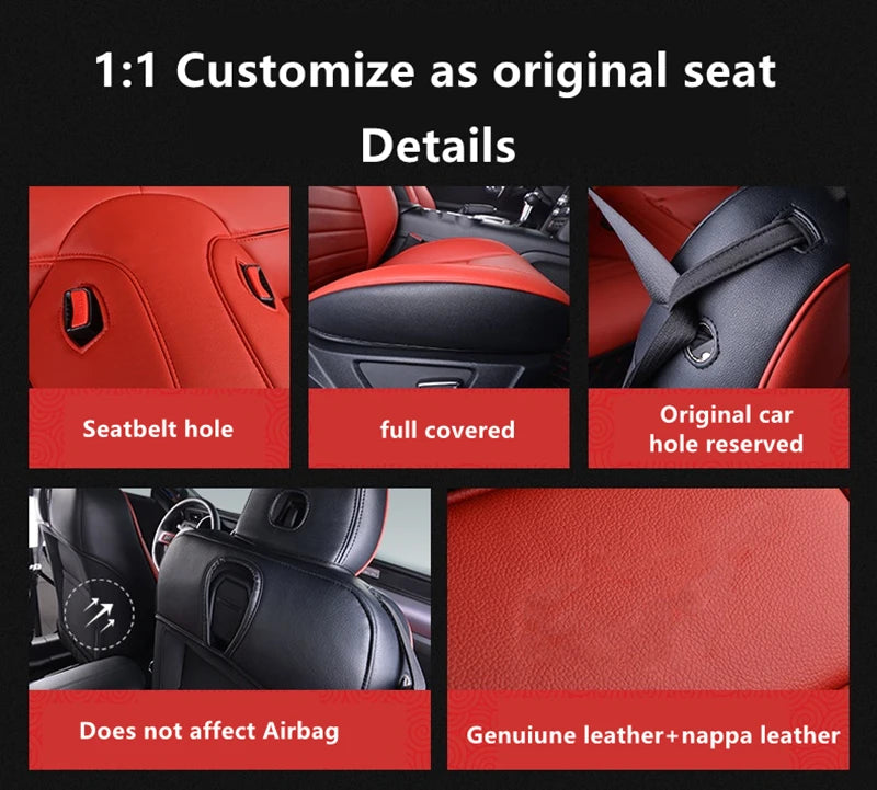 Custom Fit for 2015-2024 Mustang Coupe Car Seat Covers Full Set Durable Quality Material for Ford Mustang Coupe Gt CM World