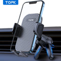 TOPK Car Phone Holder Mount for Cell Phones Upgraded Metal Hook Design,Hands-Free Holder for All Phones,Adjustable & Secure Fit