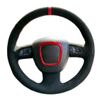 Non-Slip Suede Car Steering Wheel Cover Braid For Audi A3 8P Sportback A4 B8 Avant A5 8T A6 C6 A8 D3 Q7 8R Q5 4L S4 S3 CM World