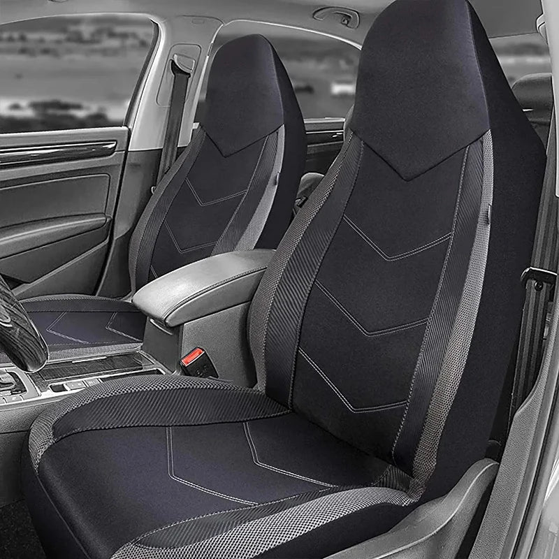 2pcs Universal Car Seat Cover Protector Men Luxury Car Front Seat Cushion Anti Slip Breathable 4season Car Interior Accessories
