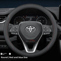 Leather Car Steering Wheel Cover for Toyota CHR Camry Corolla Yaris Cross Rav4 Sienna Crown 2022 2023 2024 2025 2026 Accessories