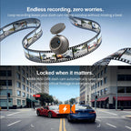 Dash Cam KAWA MINI ORB Tiny Video Recorder 2K Car DVR,Voice Control Car Camera,360° Rotate,180° Video Flip AUTO Dash Camera