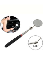 Universal Auto Repair Telescopic Bottom Inspection Mirror 360° Rotating Reflector 52mm Folding Detection Mirror Tool Accessory CM World