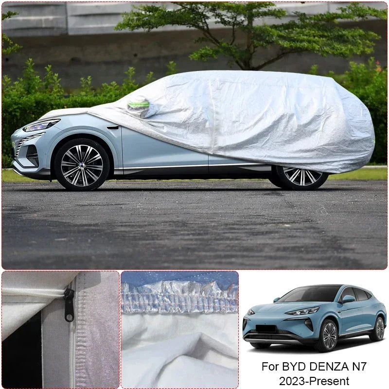 Car Thicken Cover Anti-Rain Snow Waterproof Accessories For BYD DENZA B5 B8 B9 D9 N7 N9 SUPER 3 Z9 Z9GT YANGWANG U7 U8 2023-2025 Car Mobile World